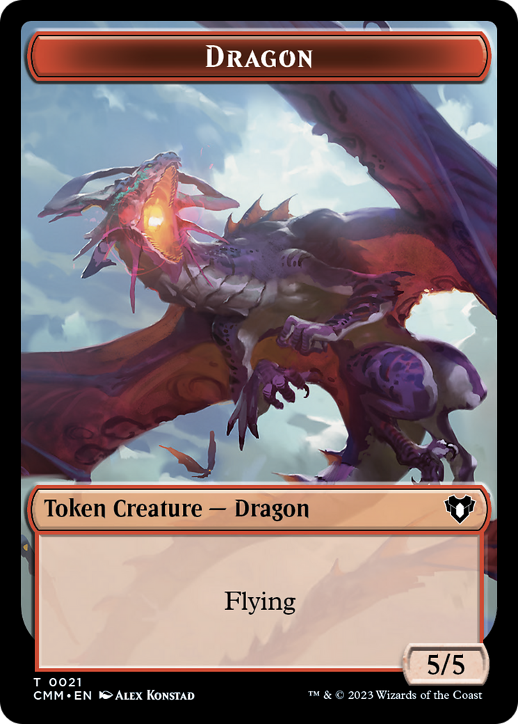 Dragon Token (21) [Commander Masters Tokens] | Pegasus Games WI