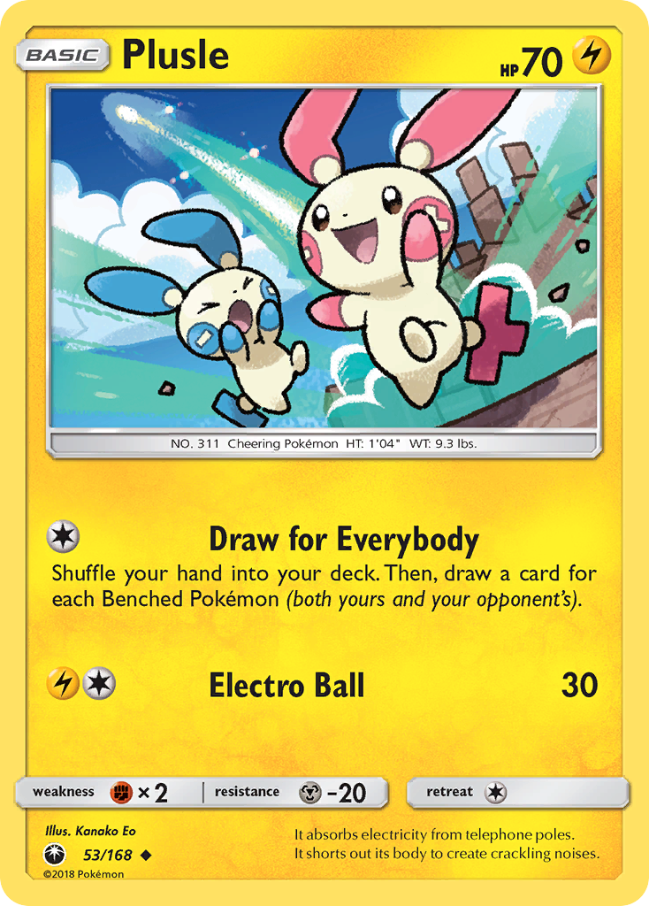 Plusle (53/168) [Sun & Moon: Celestial Storm] | Pegasus Games WI