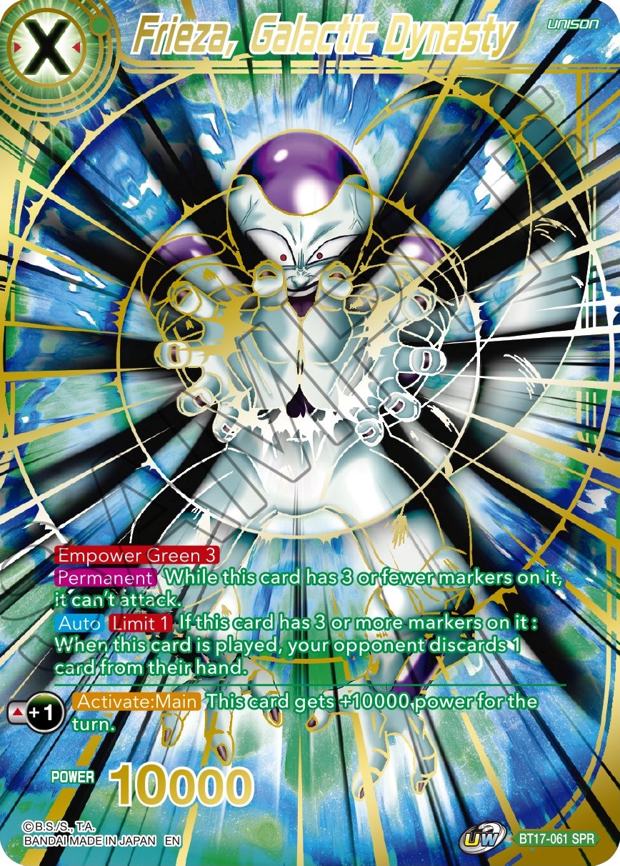 Frieza, Galactic Dynasty (SPR) (BT17-061) [Ultimate Squad] | Pegasus Games WI