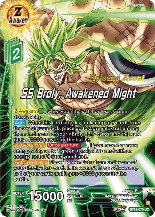 SS Broly, Awakened Might (Fighter's Ambition Holiday Pack) (BT19-070) [Tournament Promotion Cards] | Pegasus Games WI