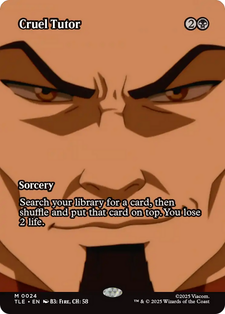 Cruel Tutor (Borderless) [Avatar: The Last Airbender: Eternal-Legal] | Pegasus Games WI