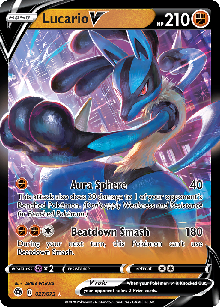 Lucario V (027/073) [Sword & Shield: Champion's Path] | Pegasus Games WI