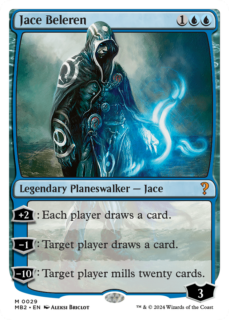 Jace Beleren (White Border) [Mystery Booster 2] | Pegasus Games WI