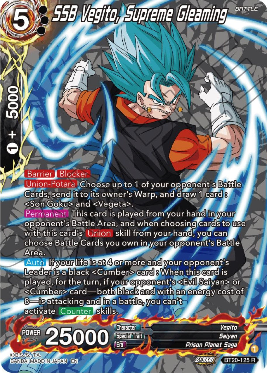 SSB Vegito, Supreme Gleaming (Silver Foil) (BT20-125) [Power Absorbed] | Pegasus Games WI