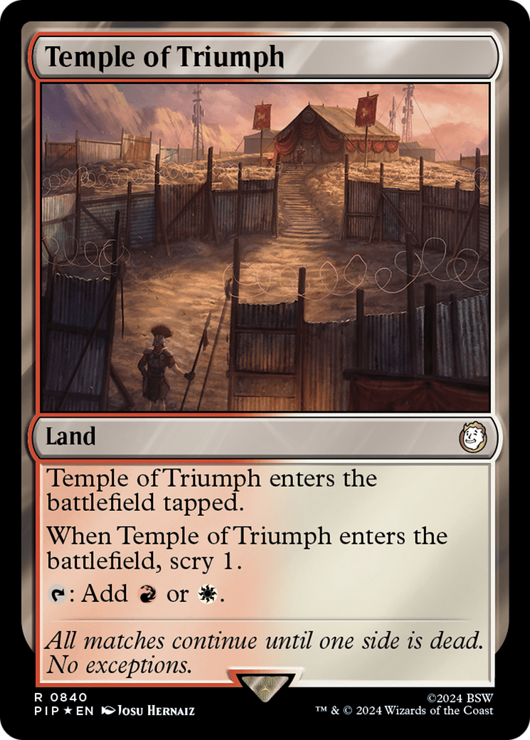 Temple of Triumph (Surge Foil) [Fallout] | Pegasus Games WI
