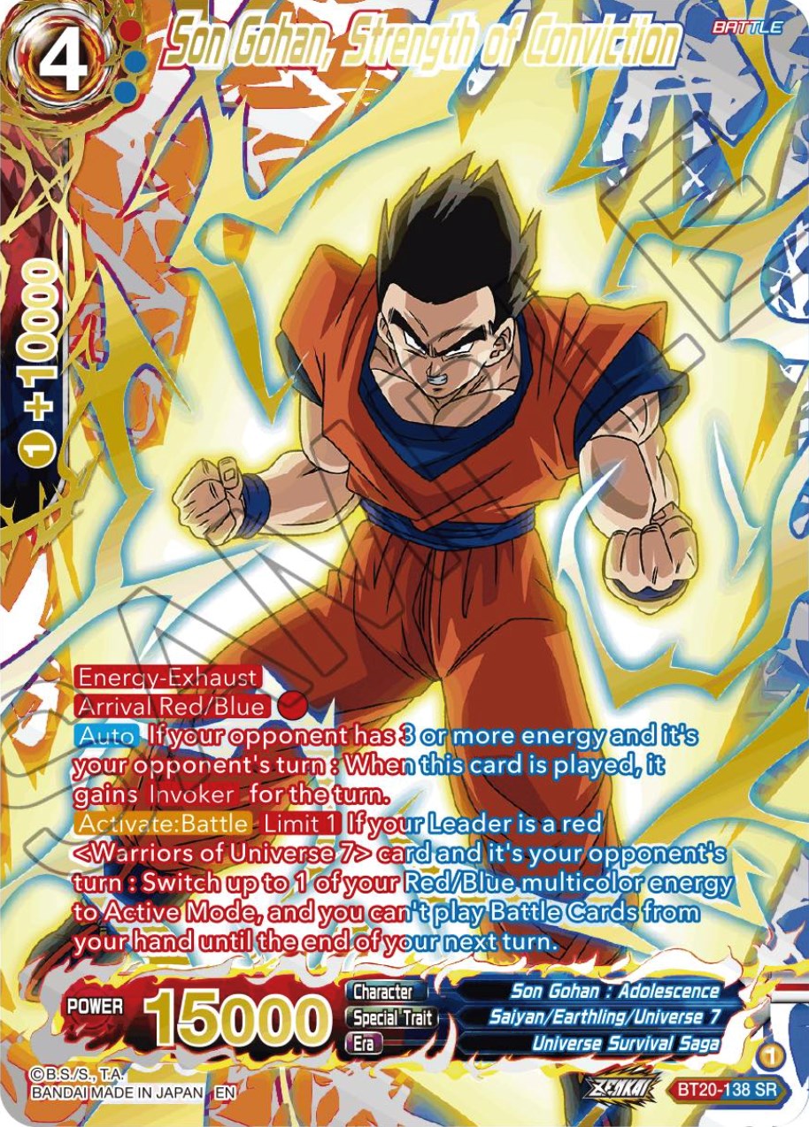Son Gohan, Strength of Conviction (Gold-Stamped) (BT20-138) [Power Absorbed] | Pegasus Games WI