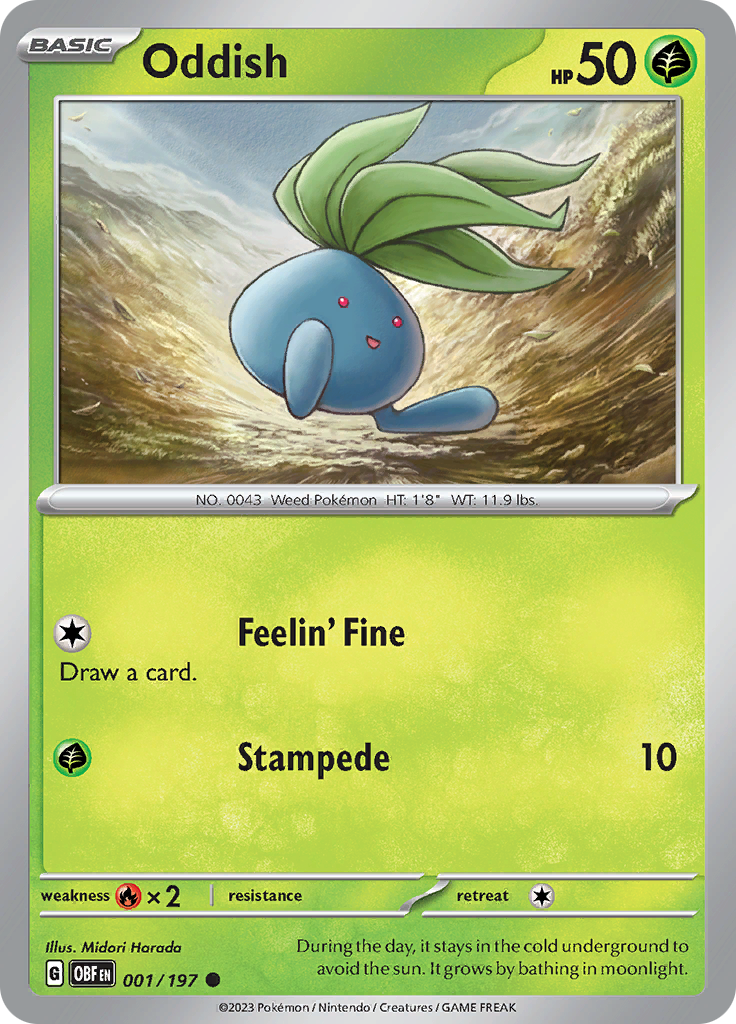 Oddish (001/197) [Scarlet & Violet: Obsidian Flames] | Pegasus Games WI