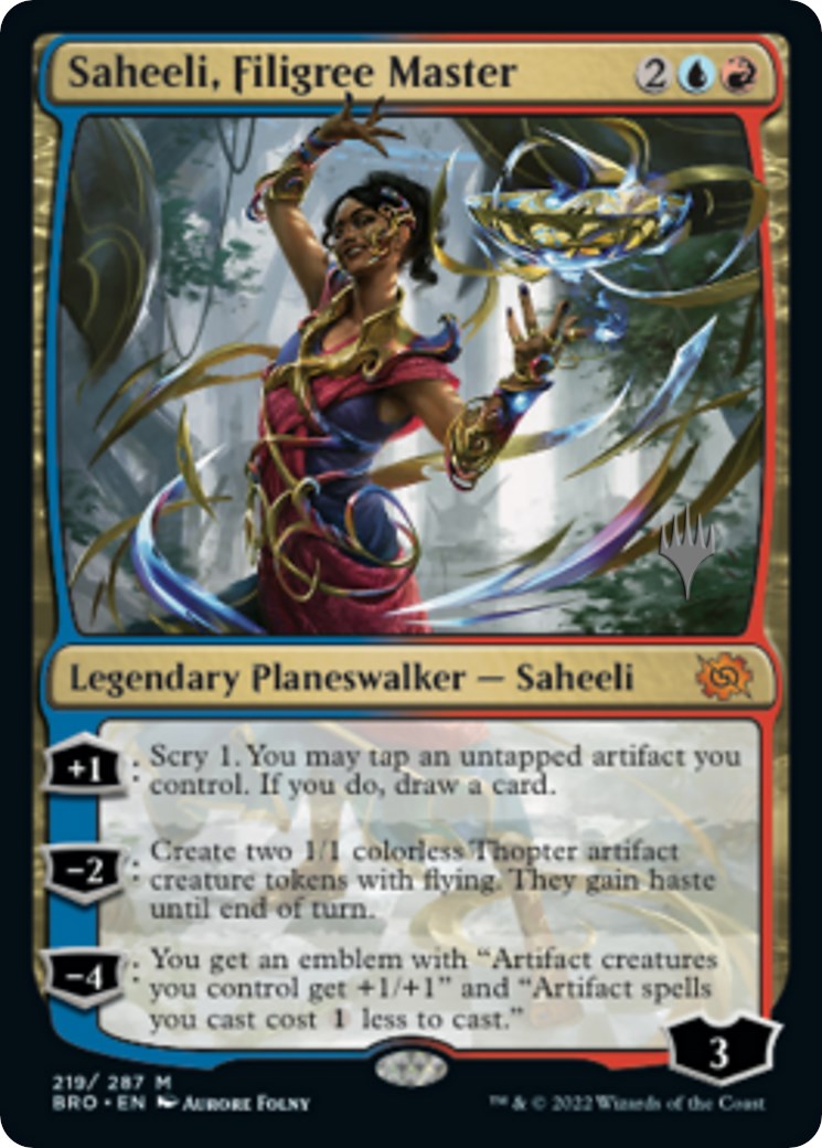 Saheeli, Filigree Master (Promo Pack) [The Brothers' War Promos] | Pegasus Games WI