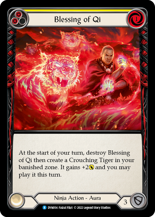 Blessing of Qi (Yellow) [DYN054] (Dynasty)  Rainbow Foil | Pegasus Games WI