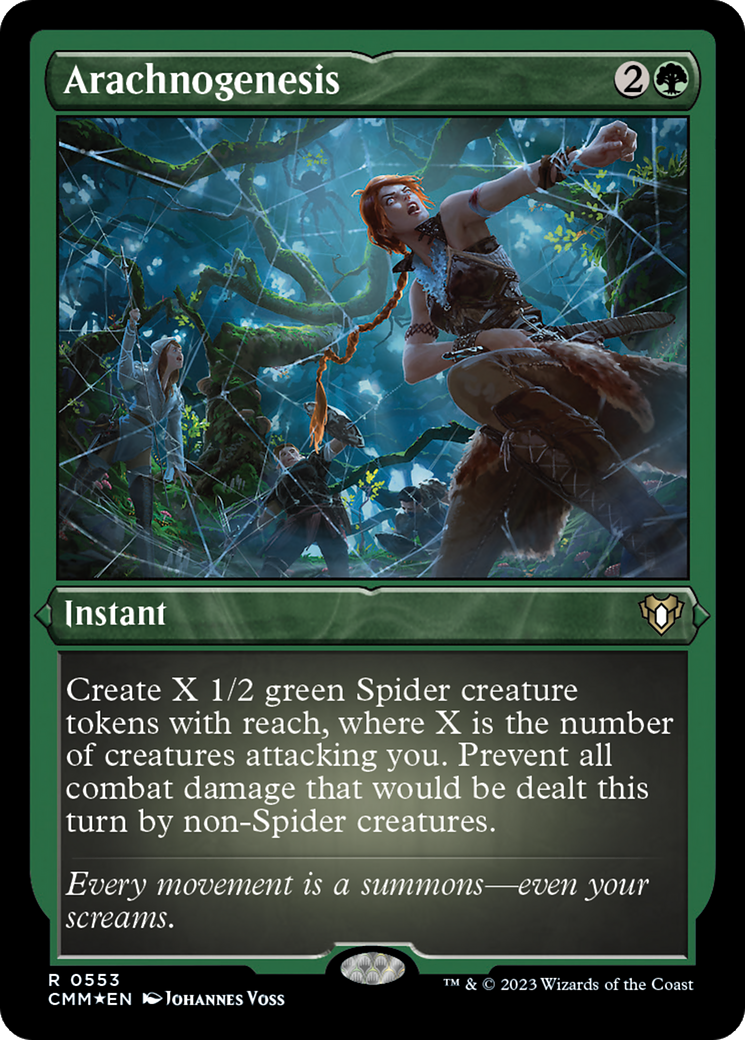Arachnogenesis (Foil Etched) [Commander Masters] | Pegasus Games WI