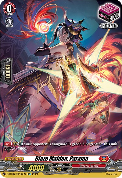 Blaze Maiden, Parama (D-BT02/SP26EN) [A Brush with the Legends] | Pegasus Games WI