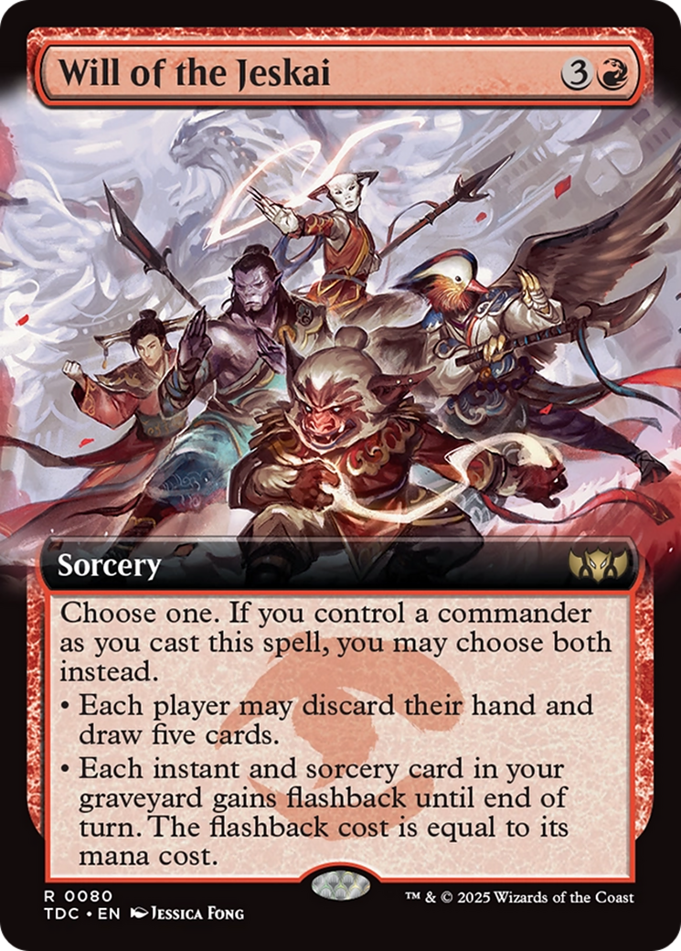 Will of the Jeskai (Extended Art) [Tarkir: Dragonstorm Commander] | Pegasus Games WI