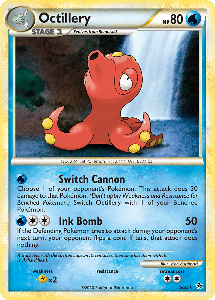Octillery (6/95) [HeartGold & SoulSilver: Unleashed] | Pegasus Games WI