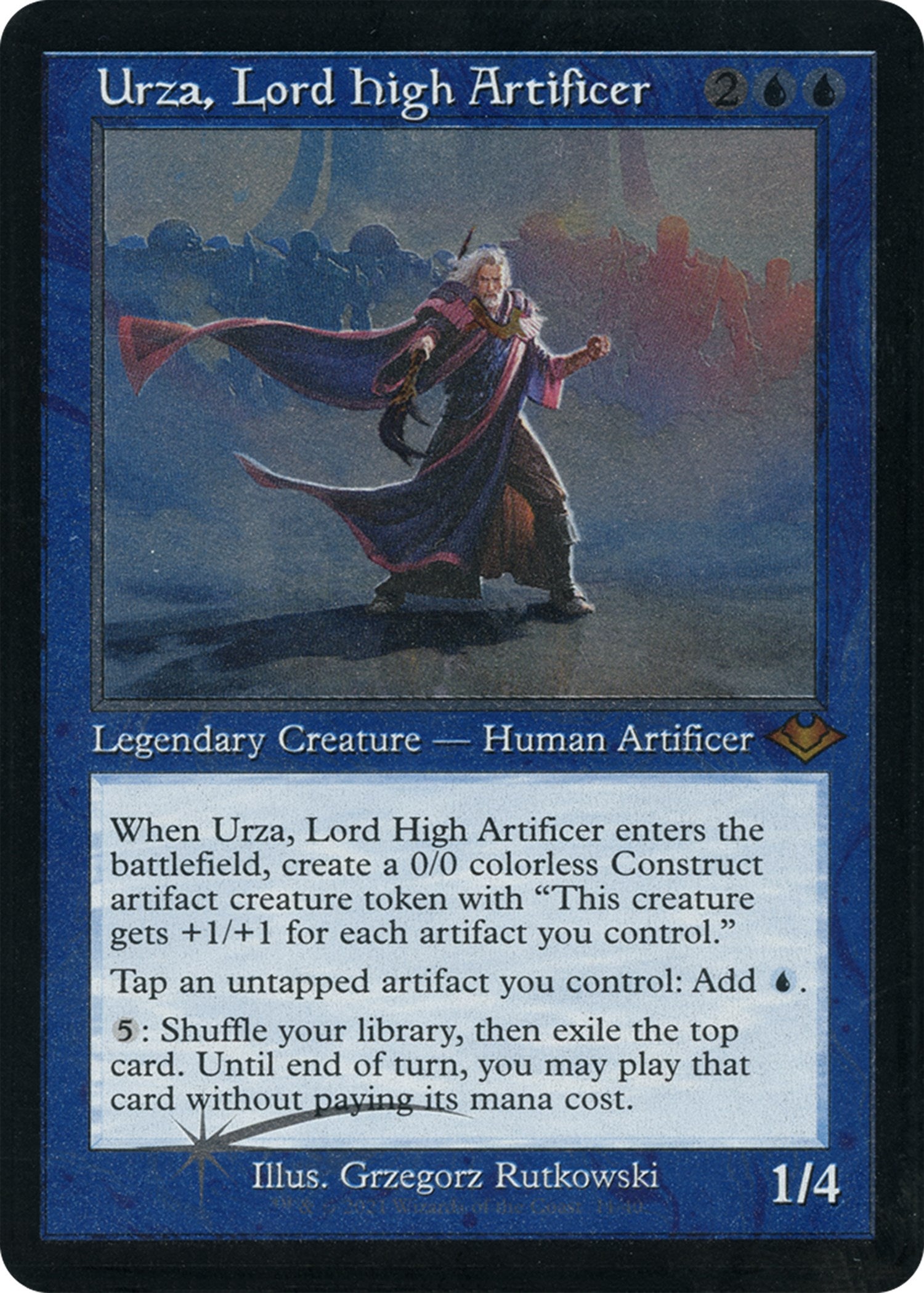 Urza, Lord High Artificer (Retro Foil Etched) [Modern Horizons] | Pegasus Games WI