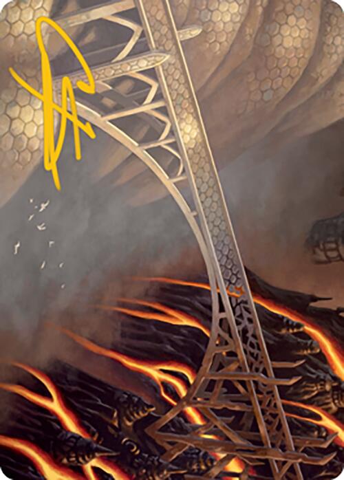 Rustvale Bridge Art Card (Gold-Stamped Signature) [Modern Horizons 2 Art Series] | Pegasus Games WI