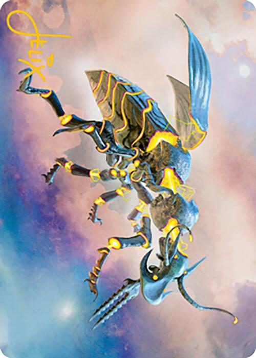 Zabaz, the Glimmerwasp Art Card (Gold-Stamped Signature) [Modern Horizons 2 Art Series] | Pegasus Games WI