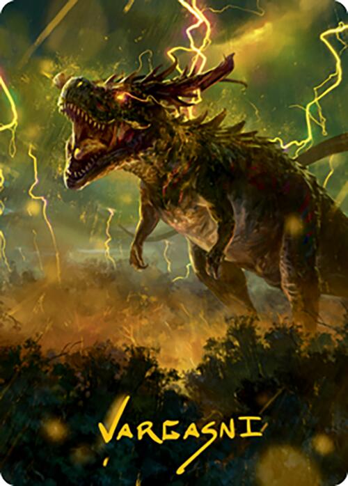 Thrasta, Tempest's Roar Art Card (42) (Gold-Stamped Signature) [Modern Horizons 2 Art Series] | Pegasus Games WI