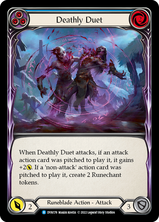 Deathly Duet (Blue) [DYN178] (Dynasty)  Rainbow Foil | Pegasus Games WI