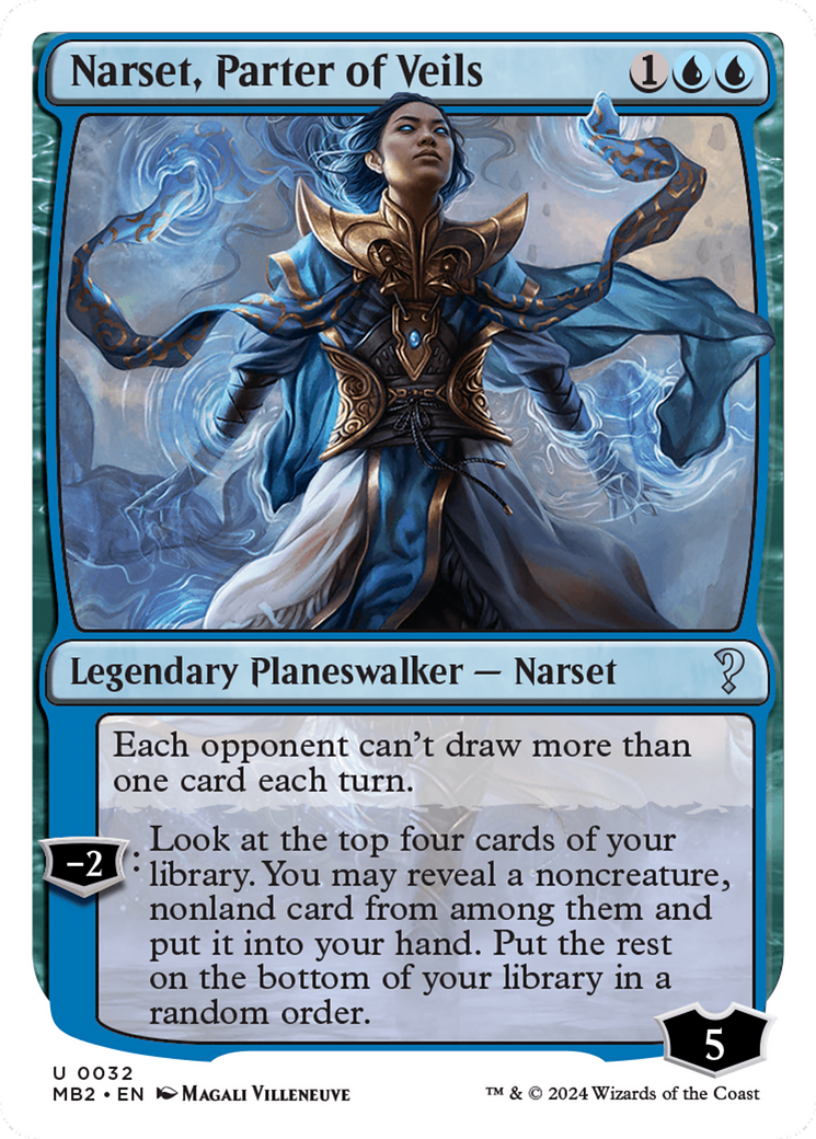 Narset, Parter of Veils (White Border) [Mystery Booster 2] | Pegasus Games WI