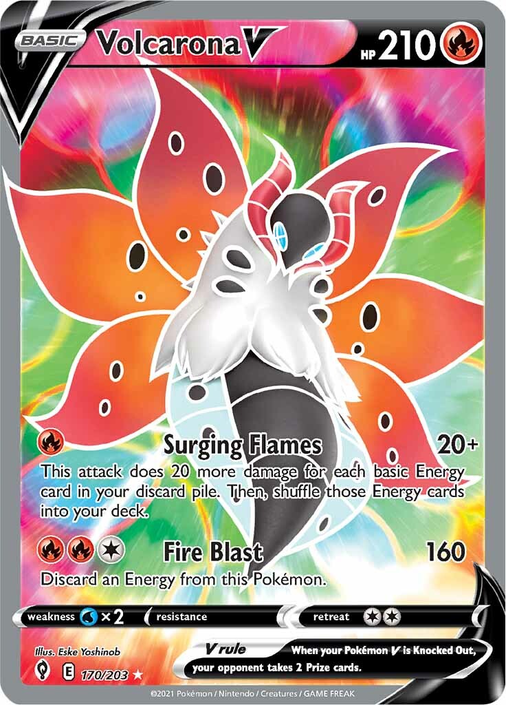 Volcarona V (170/203) [Sword & Shield: Evolving Skies] | Pegasus Games WI