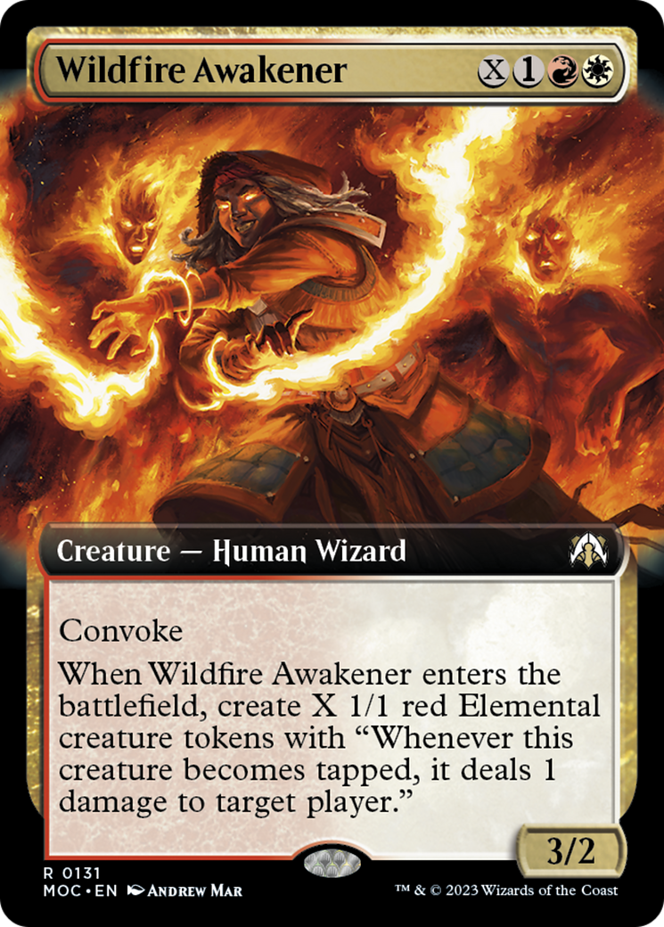 Wildfire Awakener (Extended Art) [March of the Machine Commander] | Pegasus Games WI