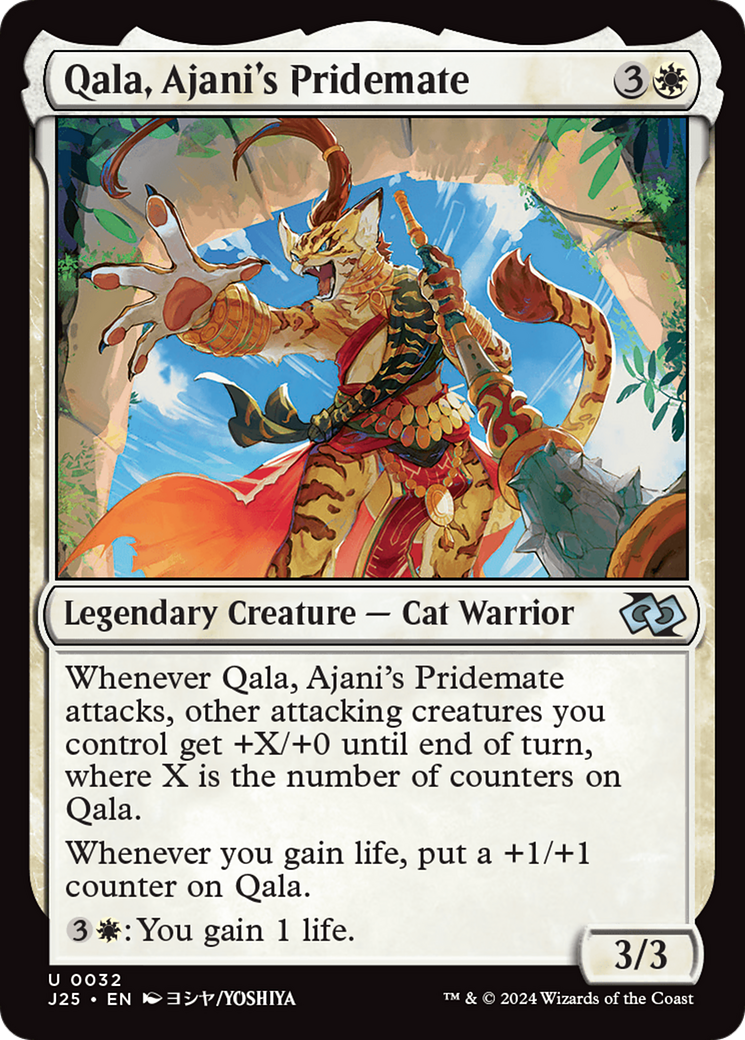 Qala, Ajani's Pridemate (Anime) [Foundations Jumpstart] | Pegasus Games WI