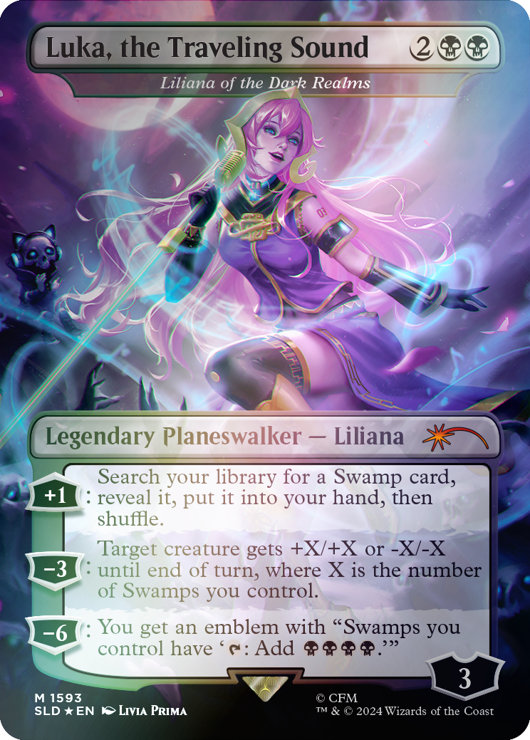 Luka, the Traveling Sound - Liliana of the Dark Realms (Rainbow Foil) [Secret Lair Drop Series] | Pegasus Games WI