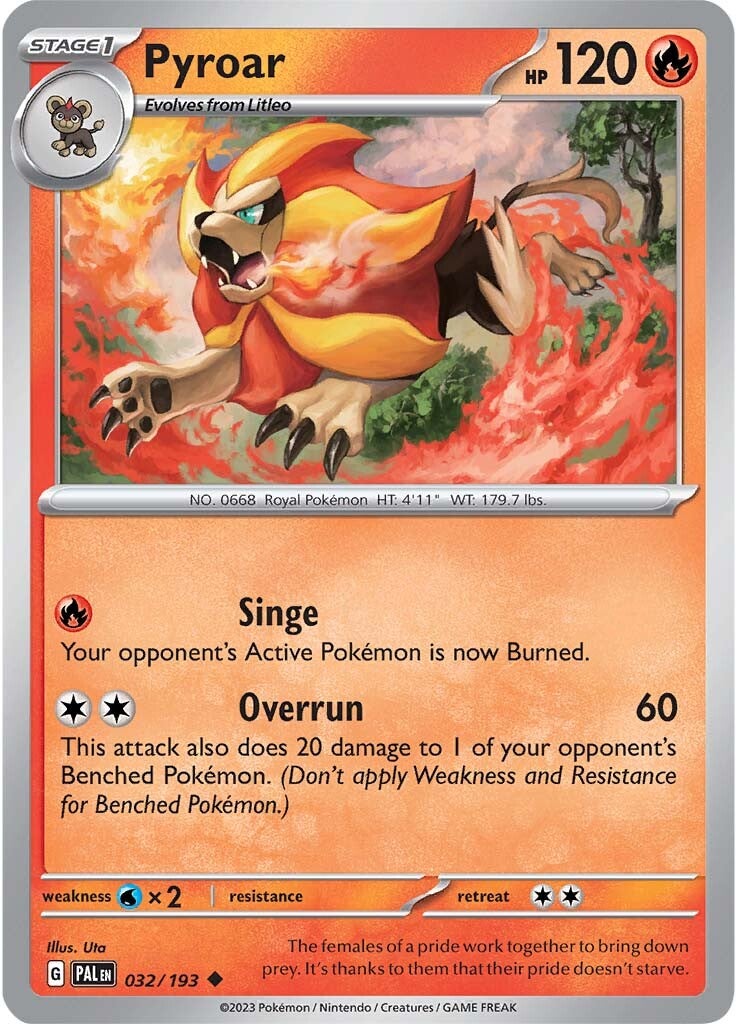 Pyroar (032/193) [Scarlet & Violet: Paldea Evolved] | Pegasus Games WI