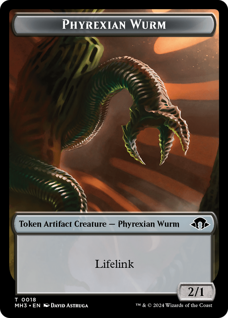 Phyrexian Wurm Token (0018) [Modern Horizons 3 Tokens] | Pegasus Games WI