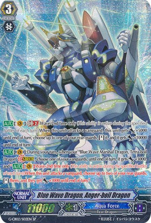 Blue Wave Dragon, Anger-boil Dragon (G-CB02/S02EN) [Commander of the Incessant Waves] | Pegasus Games WI