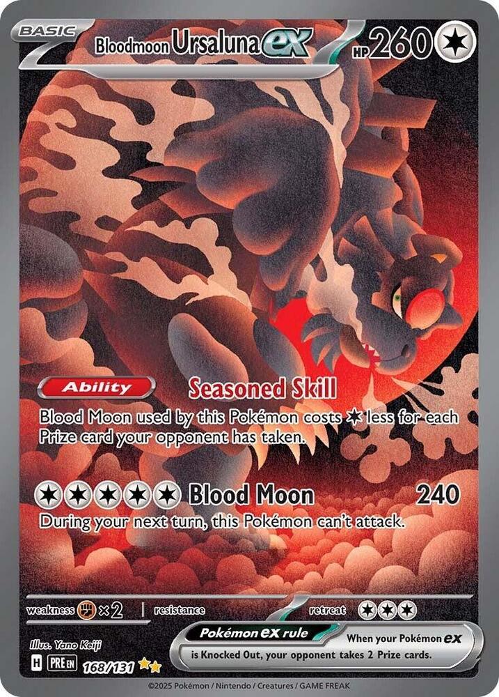 Bloodmoon Ursaluna ex (168/131) [Scarlet & Violet: Prismatic Evolutions] | Pegasus Games WI