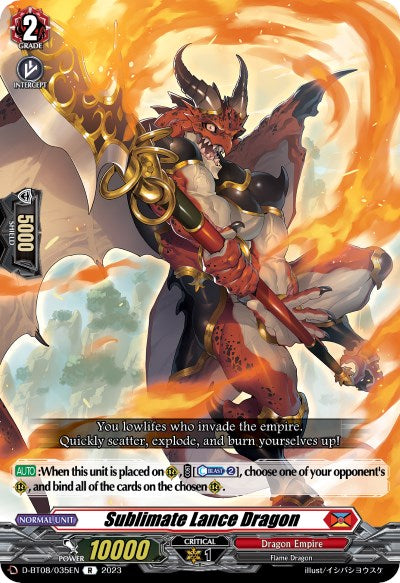 Sublimate Lance Dragon (D-BT08/035EN) [Minerva Rising] | Pegasus Games WI