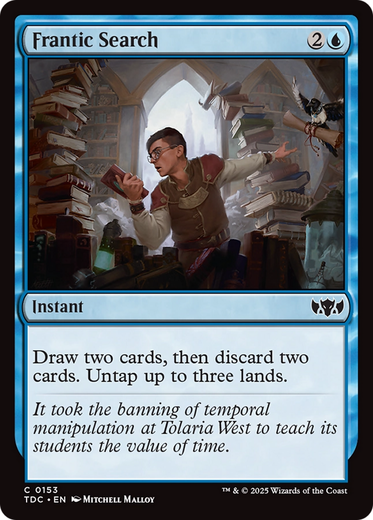 Frantic Search [Tarkir: Dragonstorm Commander] | Pegasus Games WI