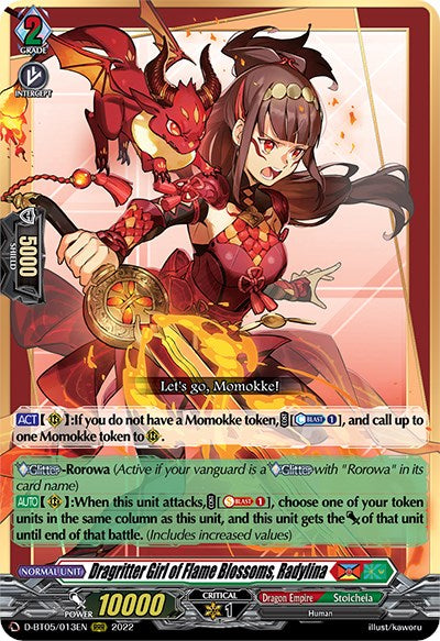 Dragritter Girl of Flame Blossoms, Radylina (D-BT05/013EN) [Triumphant Return of the Brave Heroes] | Pegasus Games WI