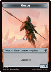 Golem (0014) // Golem (0015) Double-Sided Token [Aetherdrift Tokens] | Pegasus Games WI