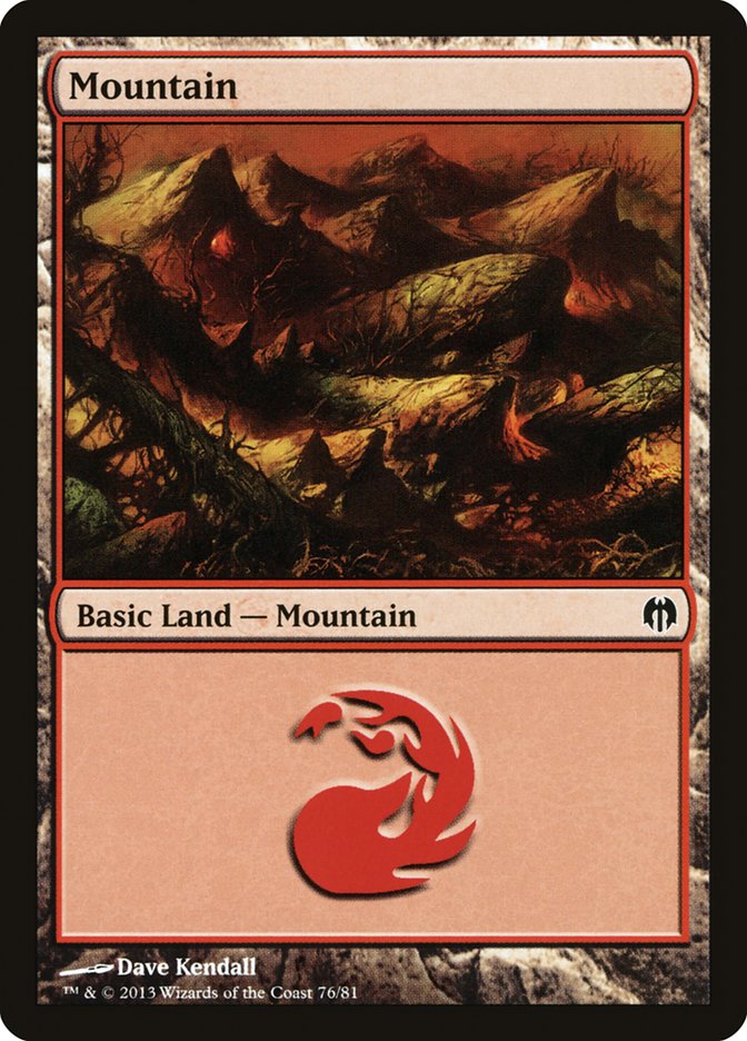 Mountain (76) [Duel Decks: Heroes vs. Monsters] | Pegasus Games WI