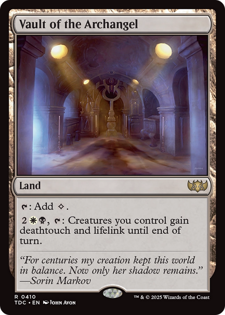 Vault of the Archangel [Tarkir: Dragonstorm Commander] | Pegasus Games WI