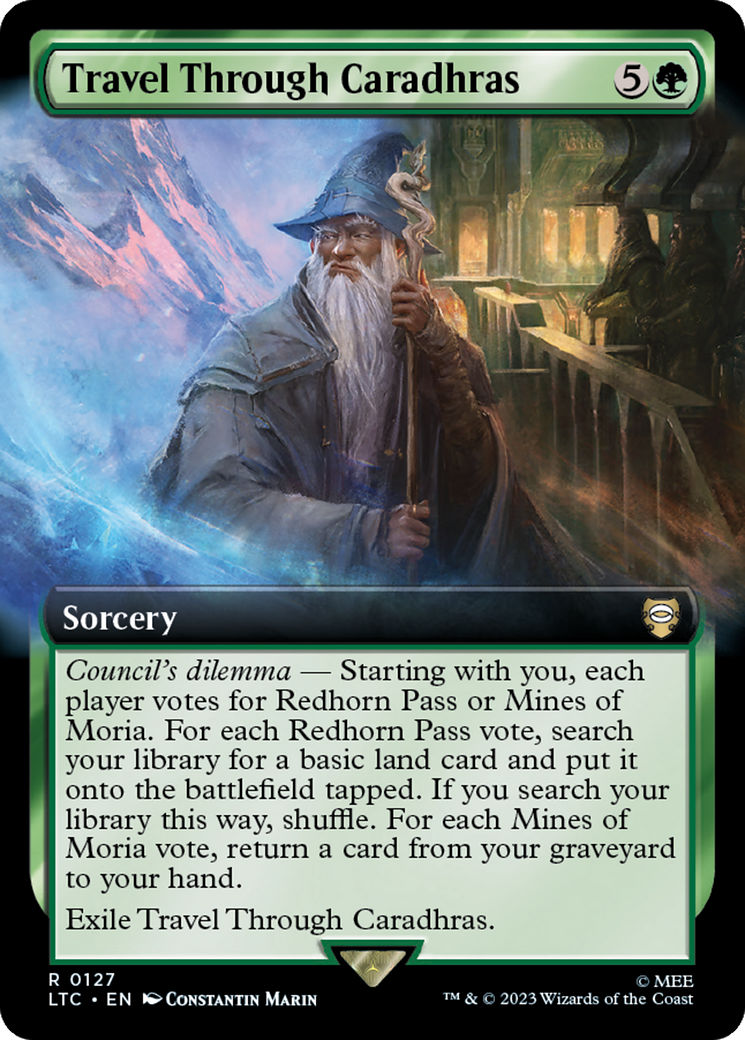 Travel Through Caradhras (Extended Art) [The Lord of the Rings: Tales of Middle-Earth Commander] | Pegasus Games WI