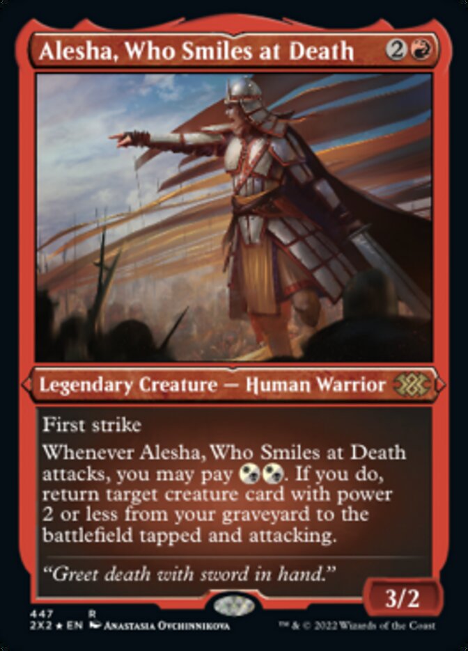 Alesha, Who Smiles at Death (Foil Etched) [Double Masters 2022] | Pegasus Games WI