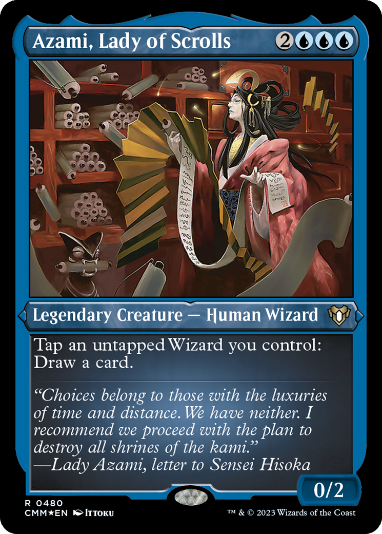 Azami, Lady of Scrolls (Foil Etched) [Commander Masters] | Pegasus Games WI