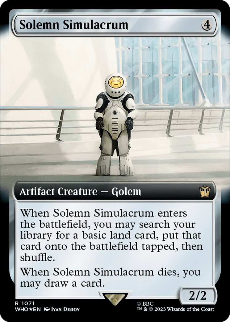 Solemn Simulacrum (Extended Art) (Surge Foil) [Doctor Who] | Pegasus Games WI