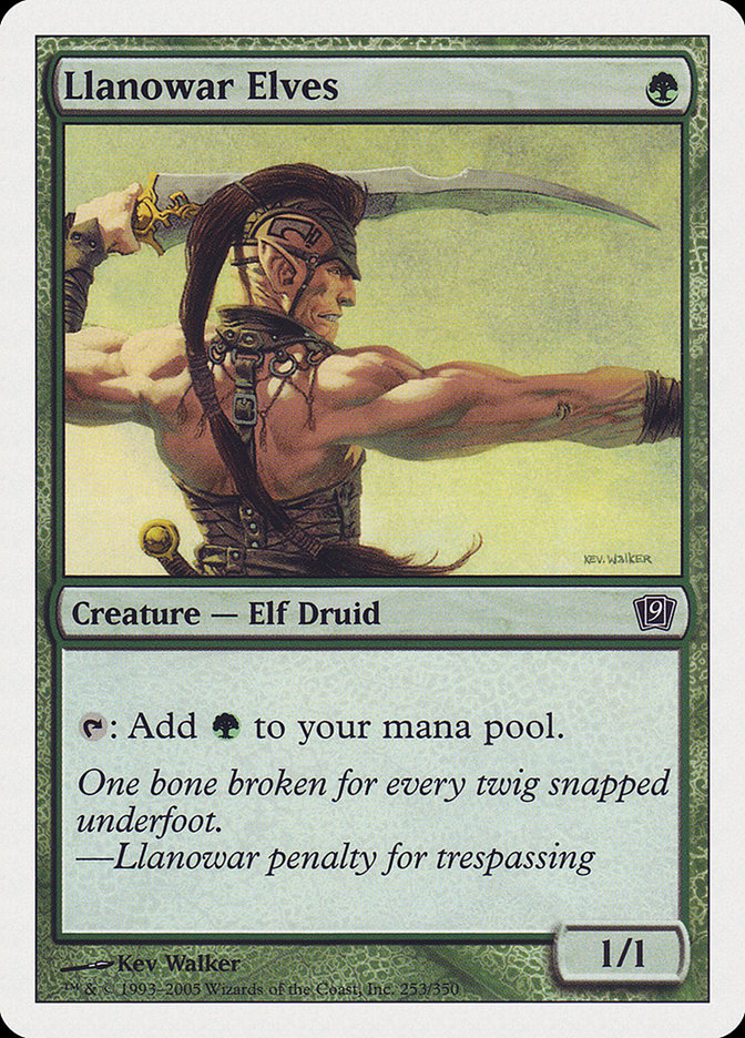 Llanowar Elves (9th Edition) [Oversize Cards] | Pegasus Games WI