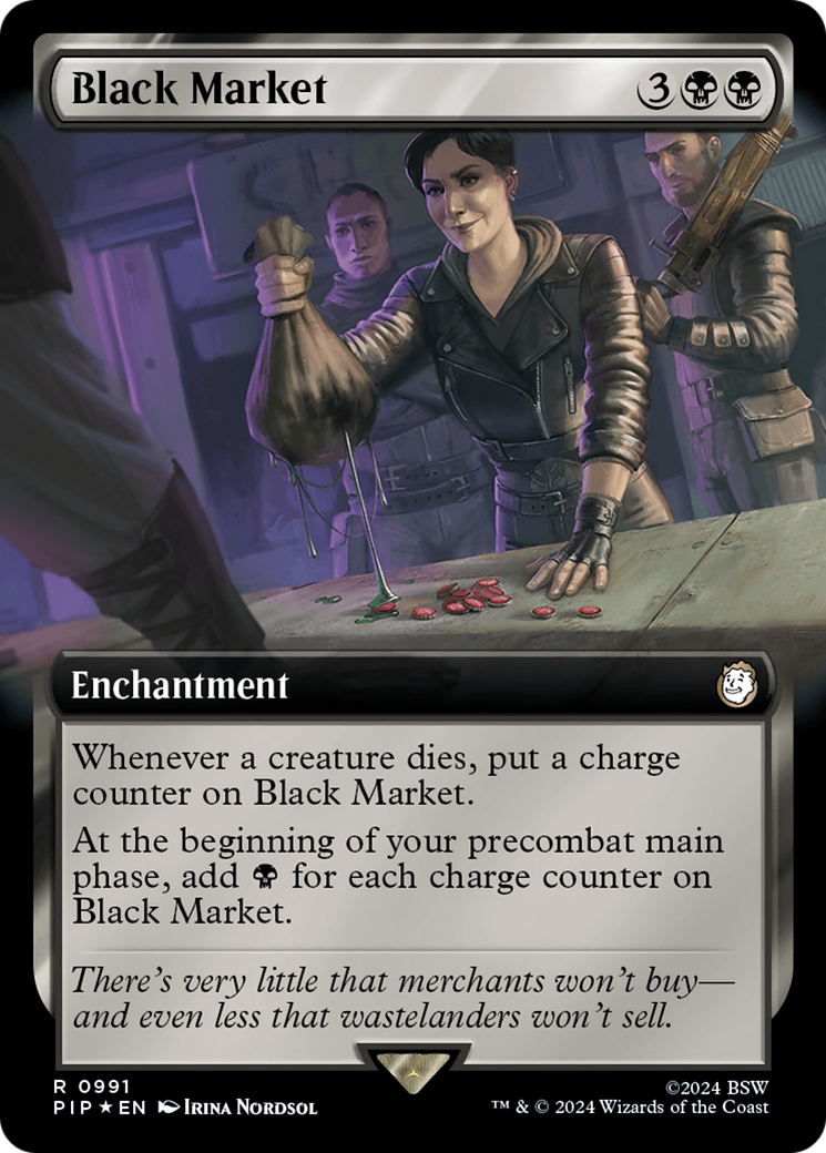 Black Market (Extended Art) (Surge Foil) [Fallout] | Pegasus Games WI