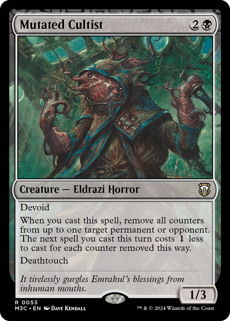 Mutated Cultist (Ripple Foil) [Modern Horizons 3 Commander] | Pegasus Games WI