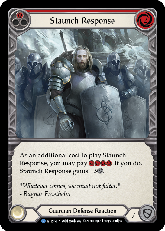 Staunch Response (Red) [U-WTR051] (Welcome to Rathe Unlimited)  Unlimited Normal | Pegasus Games WI