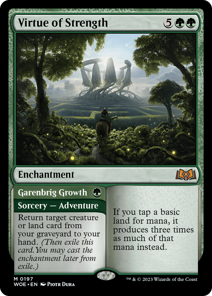 Virtue of Strength // Garenbrig Growth [Wilds of Eldraine] | Pegasus Games WI