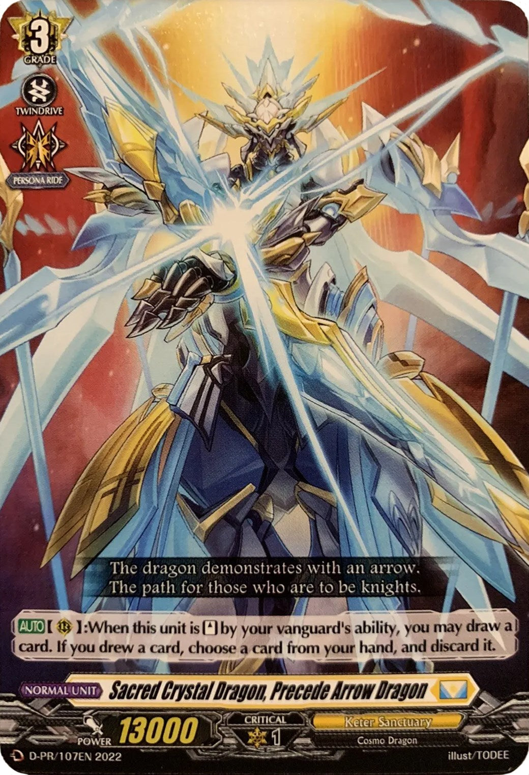 Sacred Crystal Dragon, Precede Arrow Dragon (D-PR/107EN) [D Promo Cards] | Pegasus Games WI