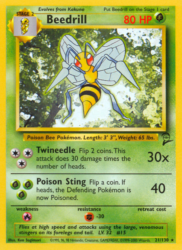 Beedrill (21/130) [Base Set 2] | Pegasus Games WI