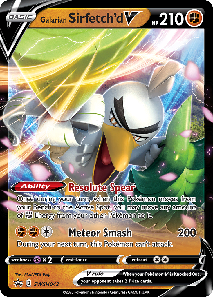 Galarian Sirfetch'd V (SWSH043) [Sword & Shield: Black Star Promos] | Pegasus Games WI