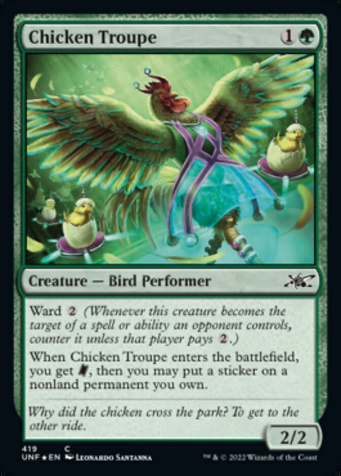 Chicken Troupe (Galaxy Foil) [Unfinity] | Pegasus Games WI